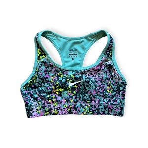 Nike Sports Bra XS athletic athleisure green yellow pink work out